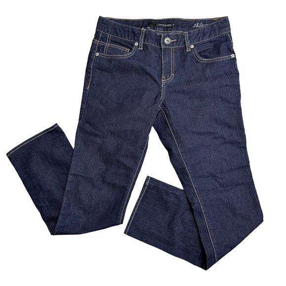Calvin Klein Dark Wash Mid Rise Skinny Jeans WMNS 6P Blue #PB98A02 Casual Travel - Picture 1 of 10
